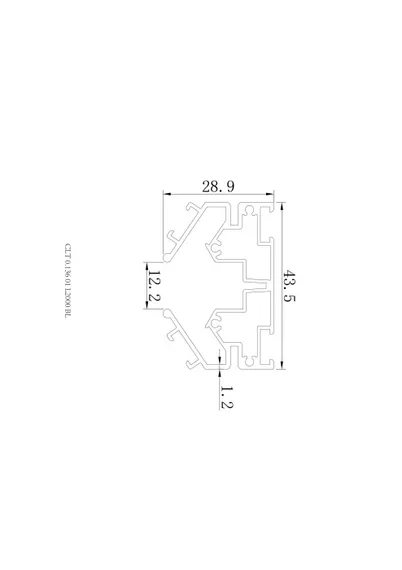 Шинопровод UX5 CLT 0.136 01 L2000 BL Crystal Lux