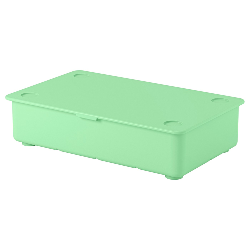 IKEA GLIS  (ИКЕА ГЛИС)  -  Коробка с крышкой - зелёная, 34x21 см