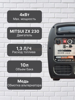 Инверторный генератор MITSUI ECO ZM 3500 IM
