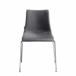 Стул с обивкой Scab Design Zebra Pop 4 legs, хром, серый