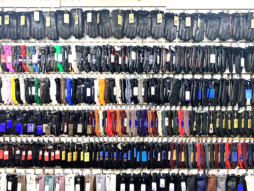 Yongsheng.Эко кожа. Подклад плюш-флис. Перчатки.Женские.10 шт в упаковке.