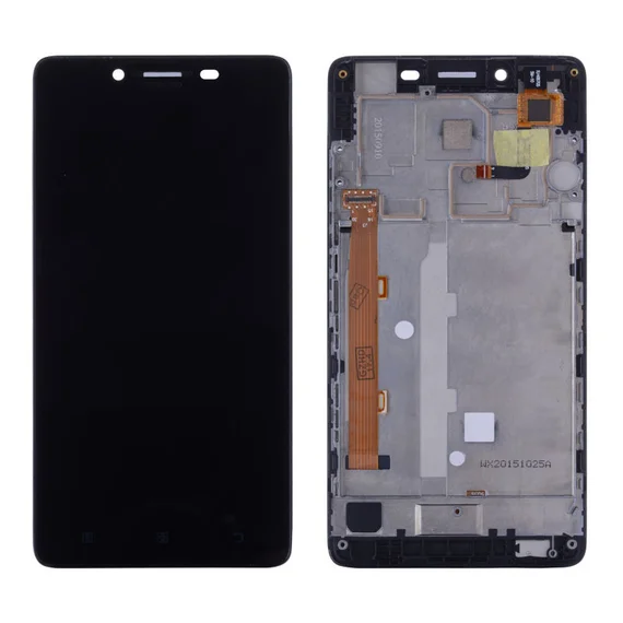 Дисплей для Lenovo A6000 в сборе с тачскрином на рамке (Black)