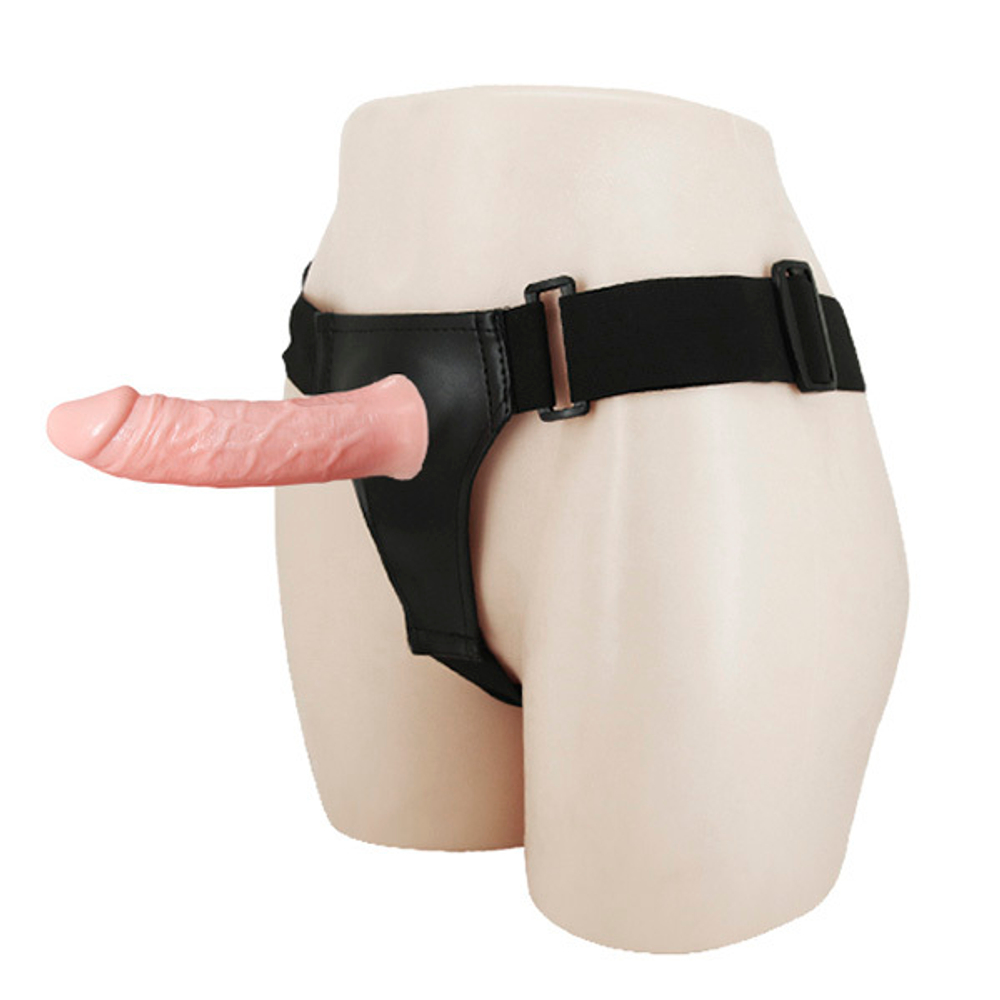 Мужской вибрострапон 15,5см на ремнях Baile Ultra Passionate Harness BW-022050