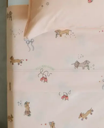 ZARA HOME ДЕТСКАЯ ПРОСТЫНЯ С ПРИНТОМ, РАЗНОЦВЕТНЫЙ