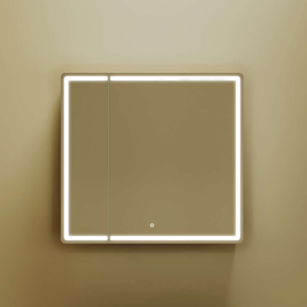 Зеркальный шкаф Sancos Mirror 790x150х740 мм, с LED подсветкой, арт. MI80ECH