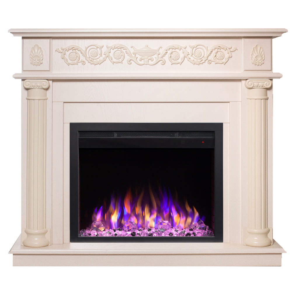 Каминокомплект Real Flame Attica WT с очагом Saphir 25,5