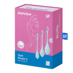 Набор из 3 голубых вагинальных шариков 2см, 2,5см и 3см Satisfyer Yoni Power 2