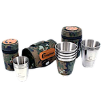 Набор Стопок Следопыт 4пр. 60мл в оплетке и тубе из oxford camo pixel PF-CWS-P32SET