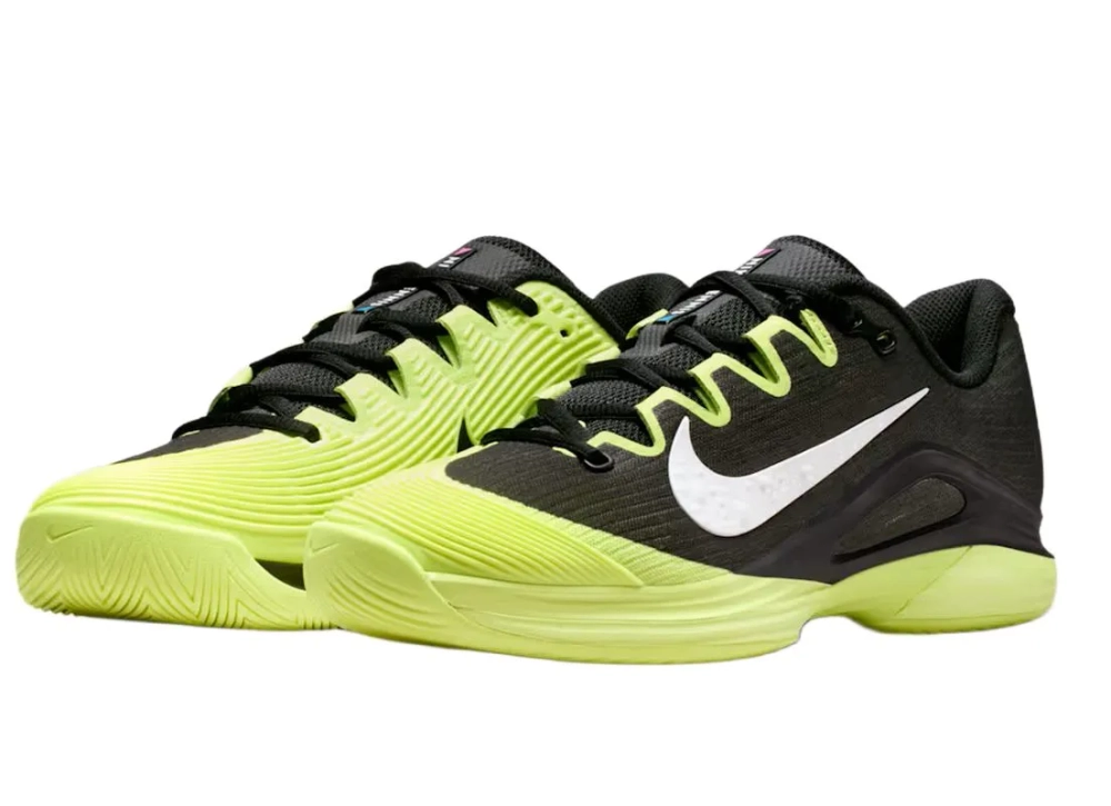 Женские теннисные кроссовки Nike Zoom Vapor 12 Premium - black/light lemon twist/blue ribbon heather/white