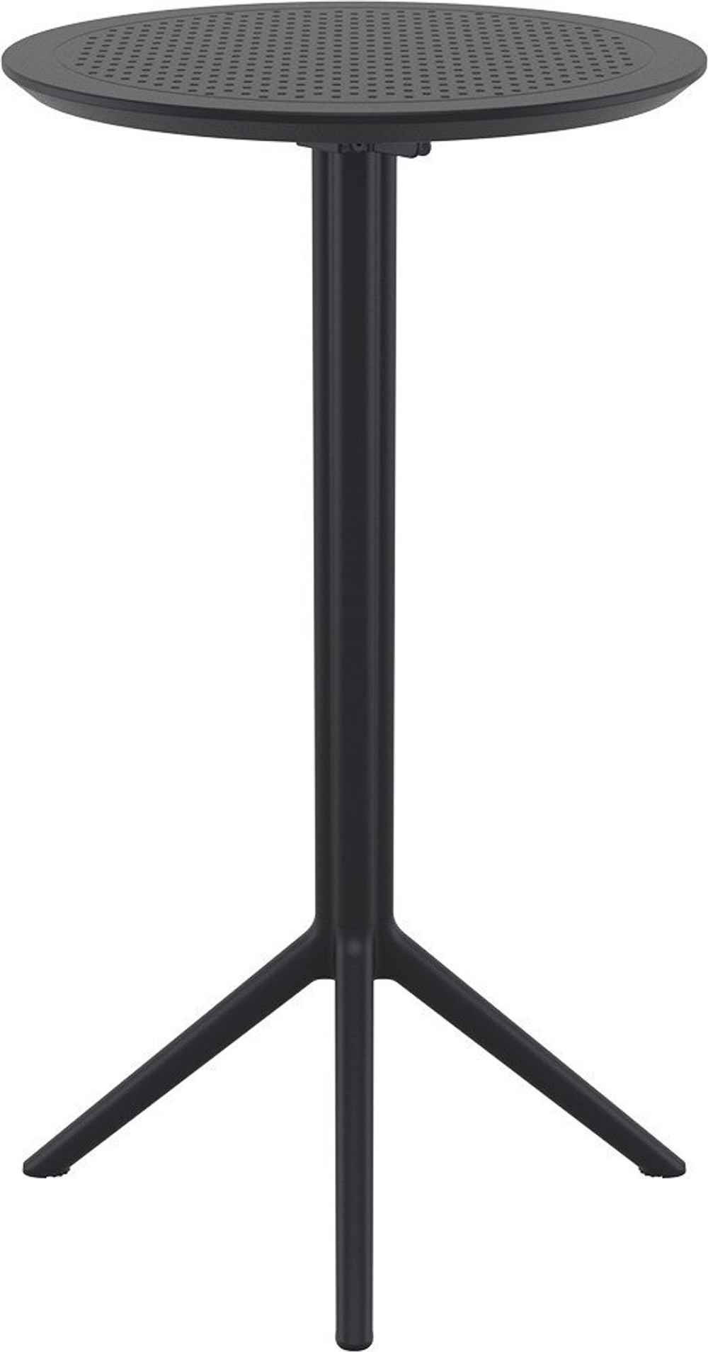 Стол пластиковый барный складной Siesta Contract Sky Folding Bar Table 60, черный