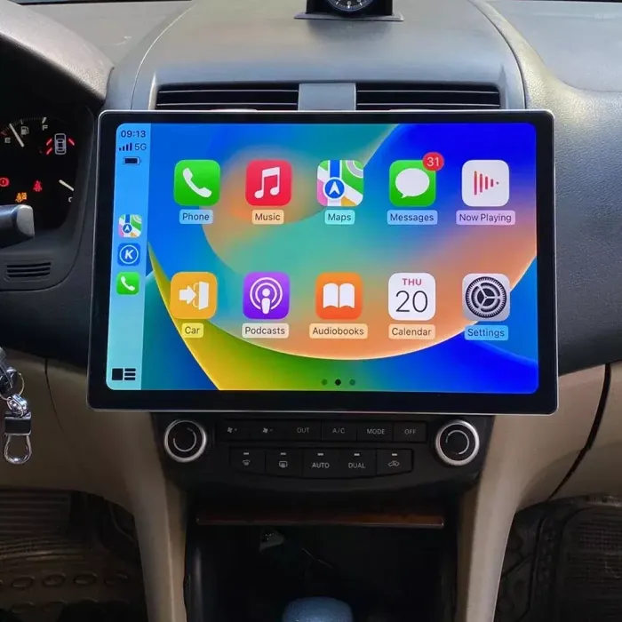 Магнитола в рамку LUX, 9" или 10" с экраном 13" QLED+2K - Kuberg на Android 12, Быстрая, 4G SIM-слот, CarPlay