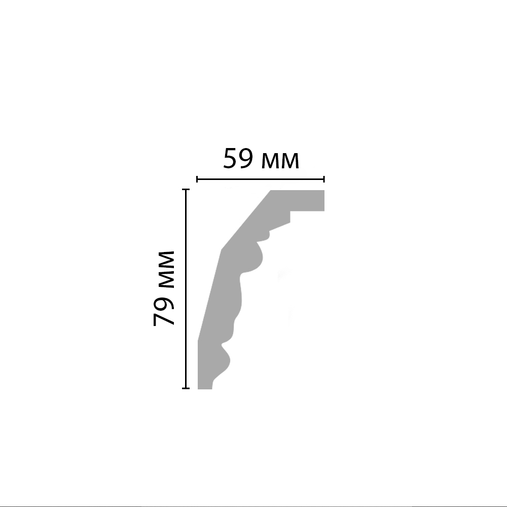 Плинтус потолочный с рисунком Decomaster 95323A 79х59х2400мм