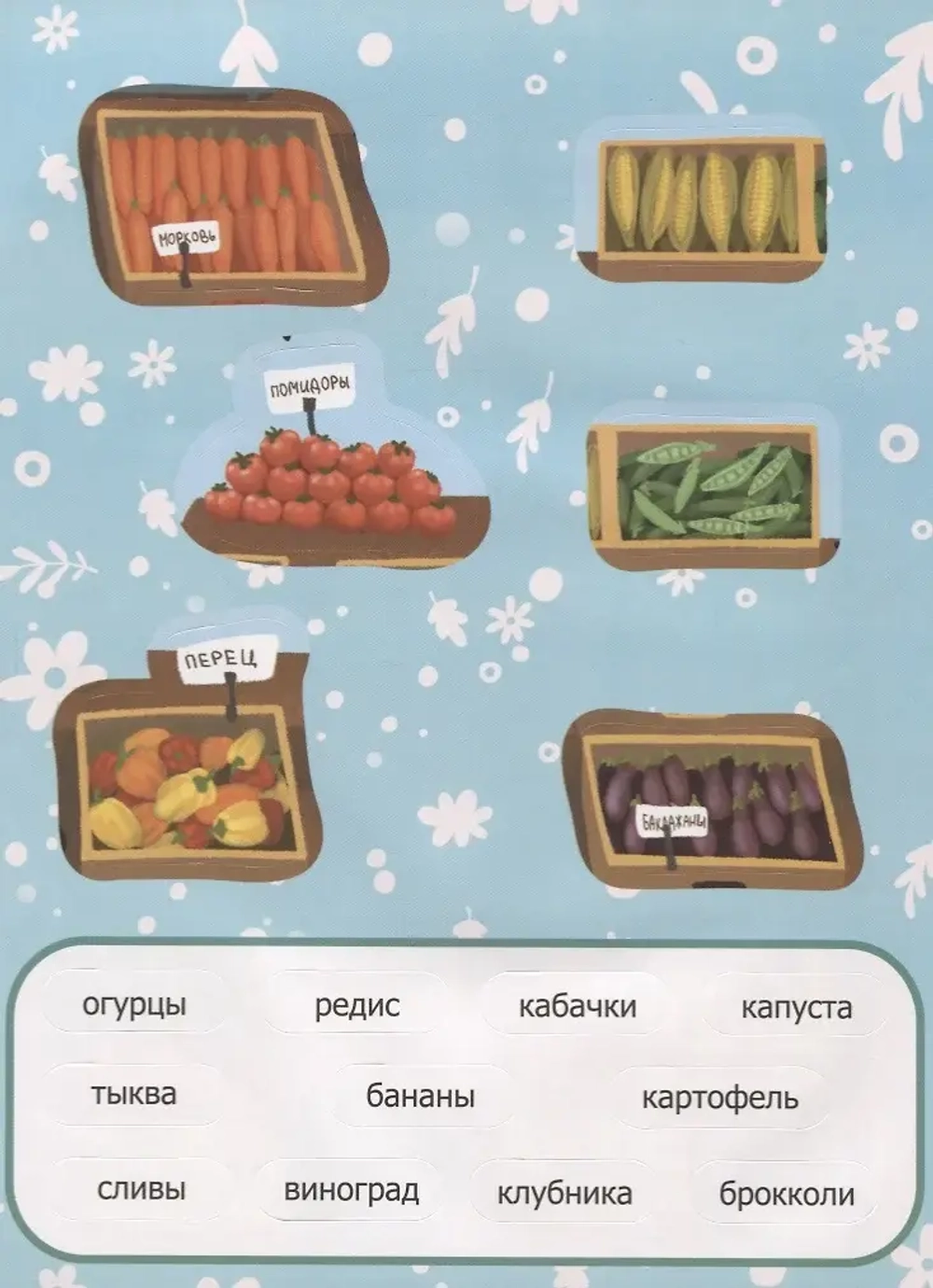 Первые слова.  Овощи, фрукты, ягоды