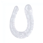 Двойной фаллоимитатор в мягкой упаковке Double Mini Dildo ROSYLAND (прозрачный) (Цвет: прозрачный)