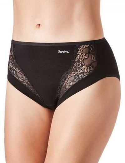 Высокие трусики с кружевом Esencial Lace (Размер: XL) (Цвет: черный)