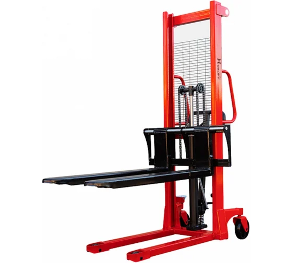 Штабелер гидравлический OXLIFT HS 1516 (г/п 1,5 т, h=1,6 м) с раздвижными вилами