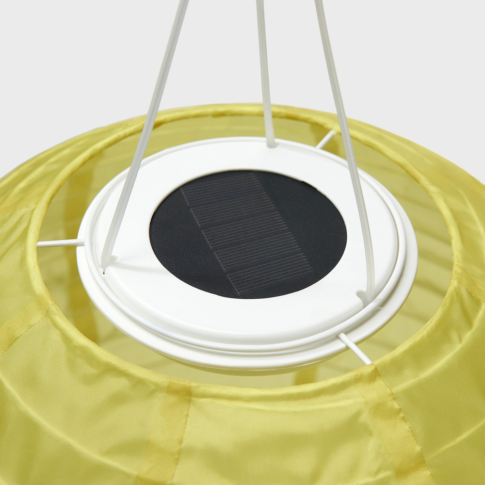 IKEA SOLVINDEN  (ИКЕА СОЛВИНДЕН)  -  Подвесной светильник на солнечной батарее LED - для улицы шар/жёлтый 30 см