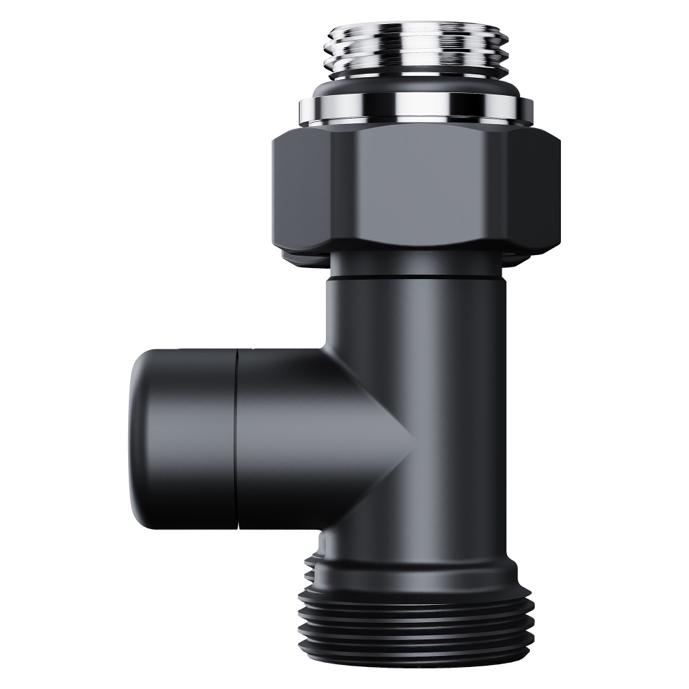 Узел нижнего подключения Royal Thermo Design прямой 1/2quot;х3/4quot; EK (черный)