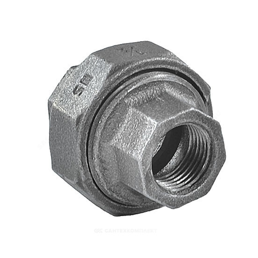 Соединитель прямой американка чугун Ду 50 (2") ВР/ВР Fittex PLUS