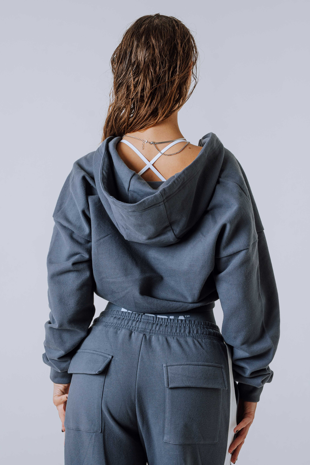 Худи Relaxed Zip Hoodie POWER 895 Серая