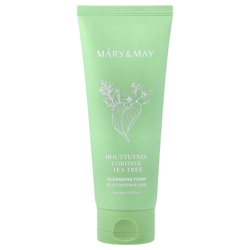 Mary & May, очищающая пенка с хауттюйнии (Houttuynia cordata) и чайным деревом, 150 мл (5,07 жидк. унции)