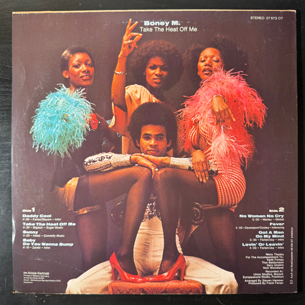 Boney M. ‎– Take The Heat Off Me (Германия 1977г.)
