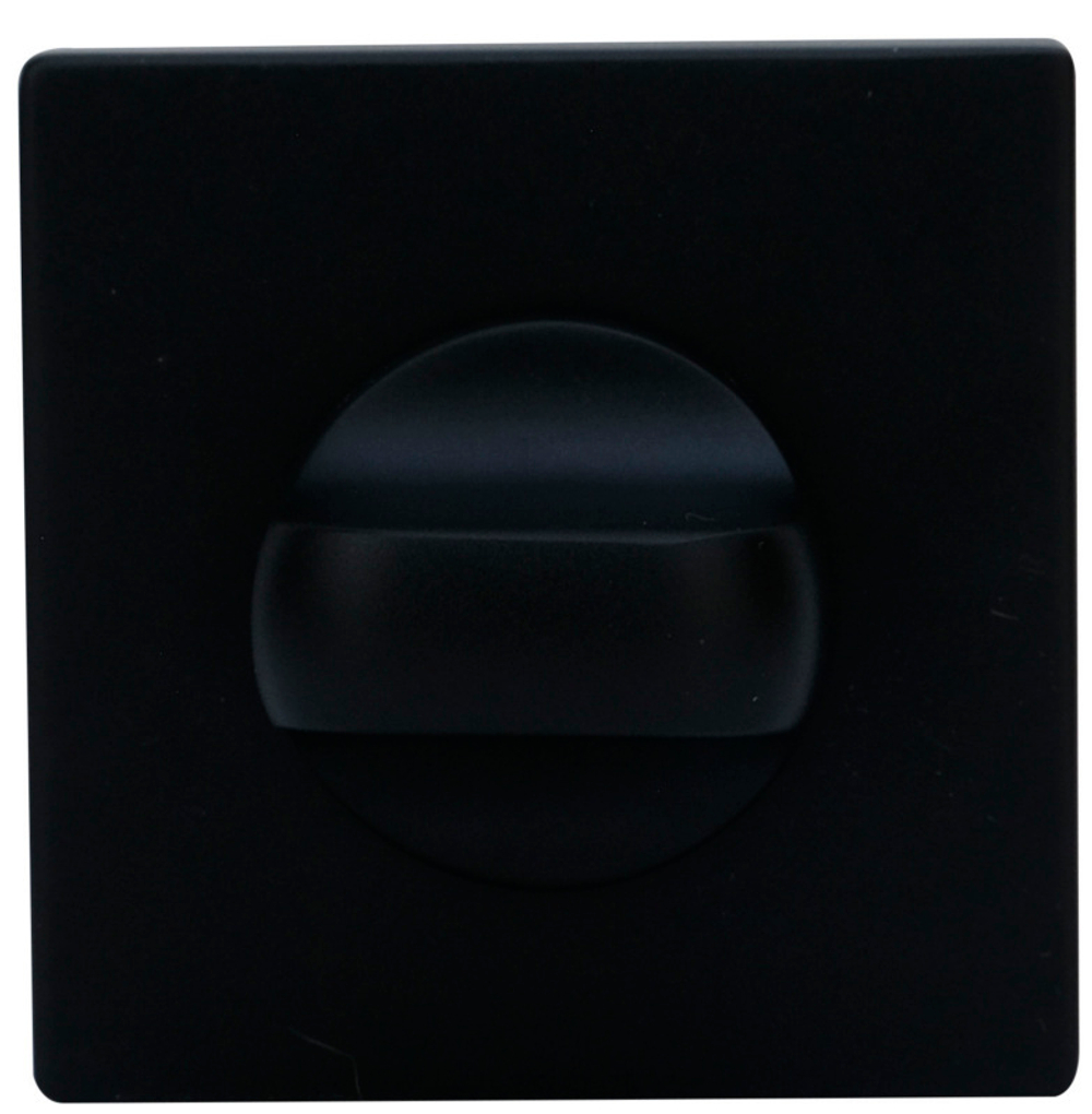 Завертка SILLUR OL-L M.BLACK матовый черный квадрат.
