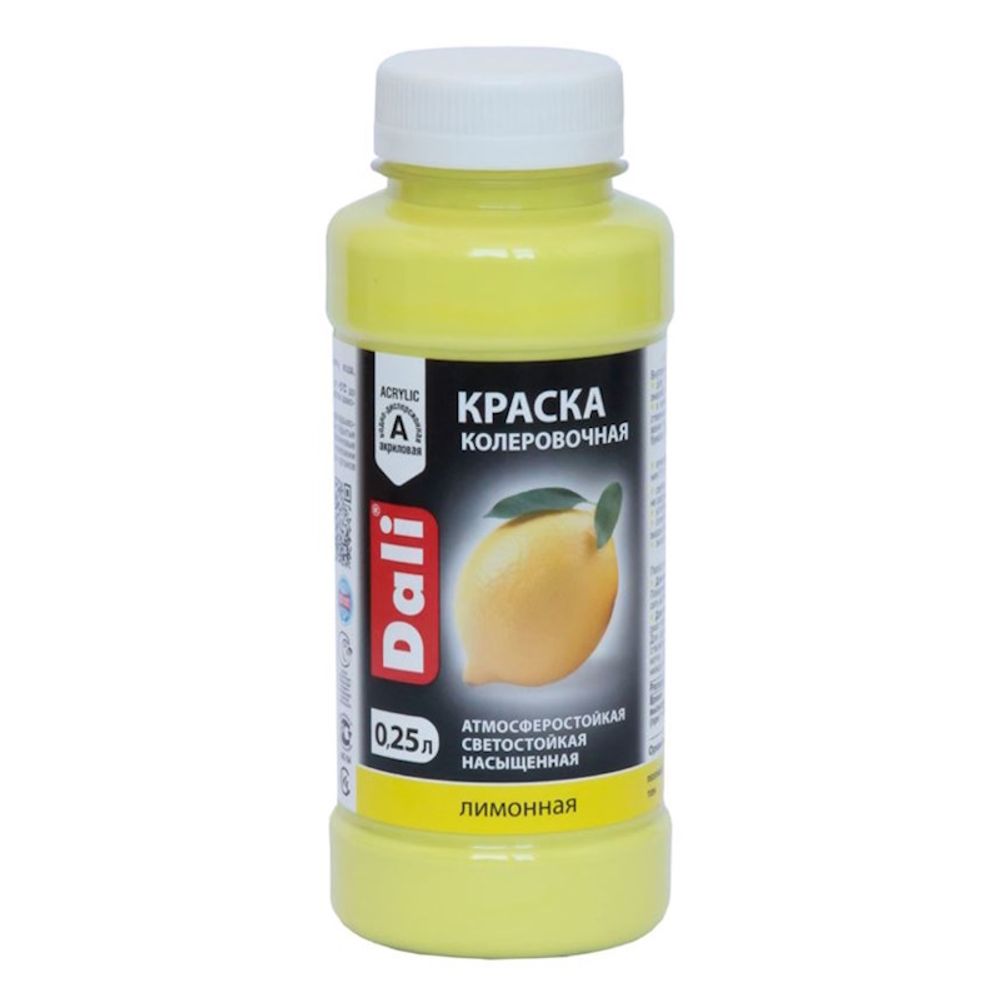 Краска-колер DALI лимонный 0,25л (Рогнеда) Краска-колер DALI лимонный 0,25л (Рогнеда)