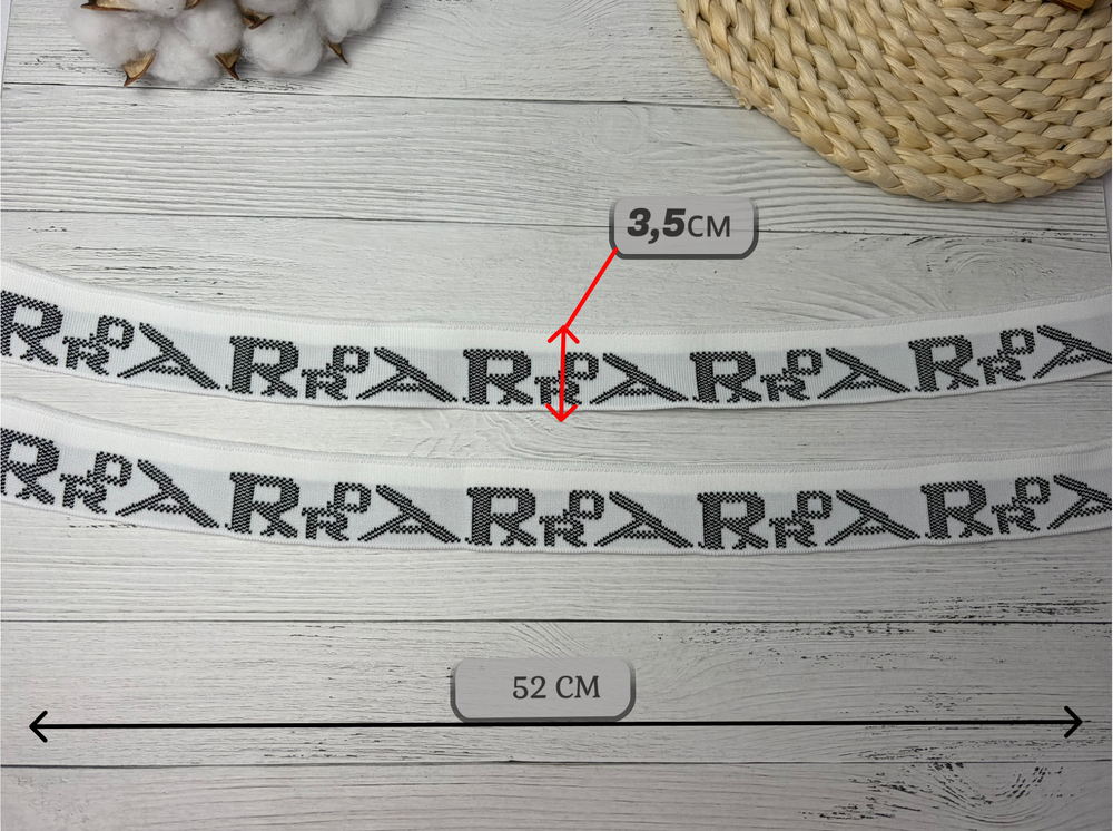 НАБОР Подвязов ДЛЯ ПОЛО PRAD (воротник 11*45, манжет 3,5*52) БЕЛЫЙ 3шт