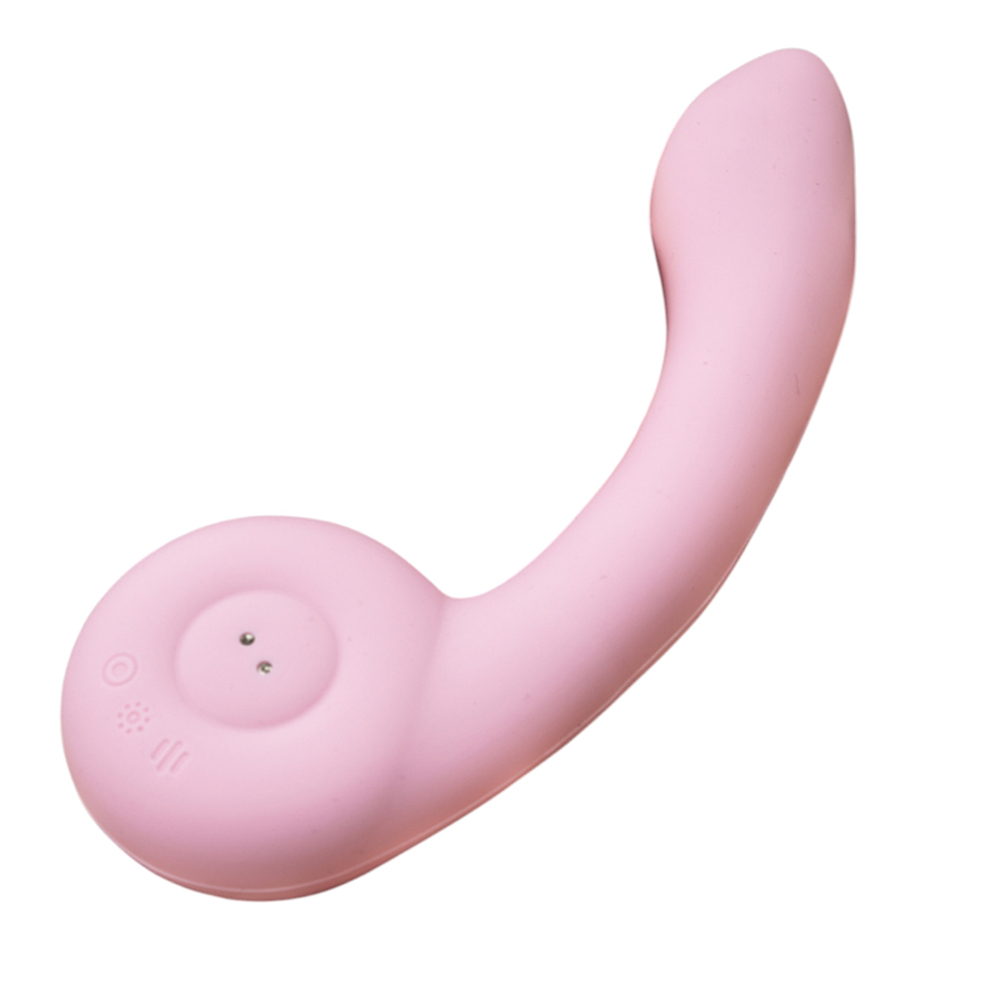 Розовый вибратор 19,9см для точки G c нагревом Youvic Bendable Heating G-Spot Vibrator CM903