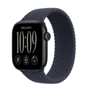 Умные часы Apple Watch Series 12 GPS + Cellular 42mm Black Aluminum Case with Navy Blue Braided Solo Loop 4