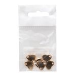 Крючки пришивные декоративные 25х25 мм, gold (золото черненое), 2 шт