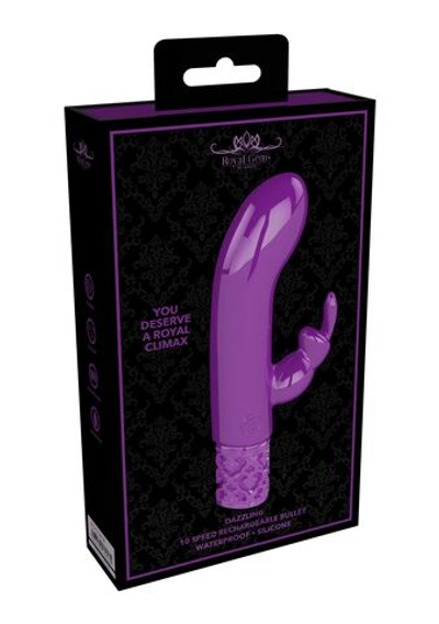 Фиолетовый мини-вибратор Dazzling - 11,8 см. (Цвет: фиолетовый)