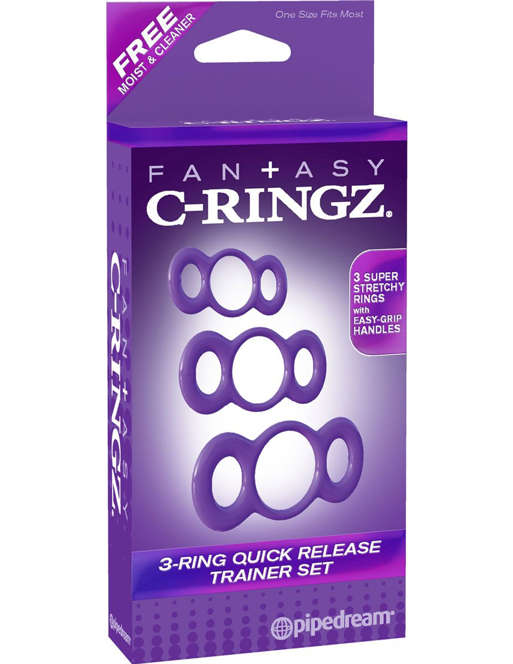 Набор из трех эрекционных колец 3-Ring Quick Release Trainer (Цвет: фиолетовый)