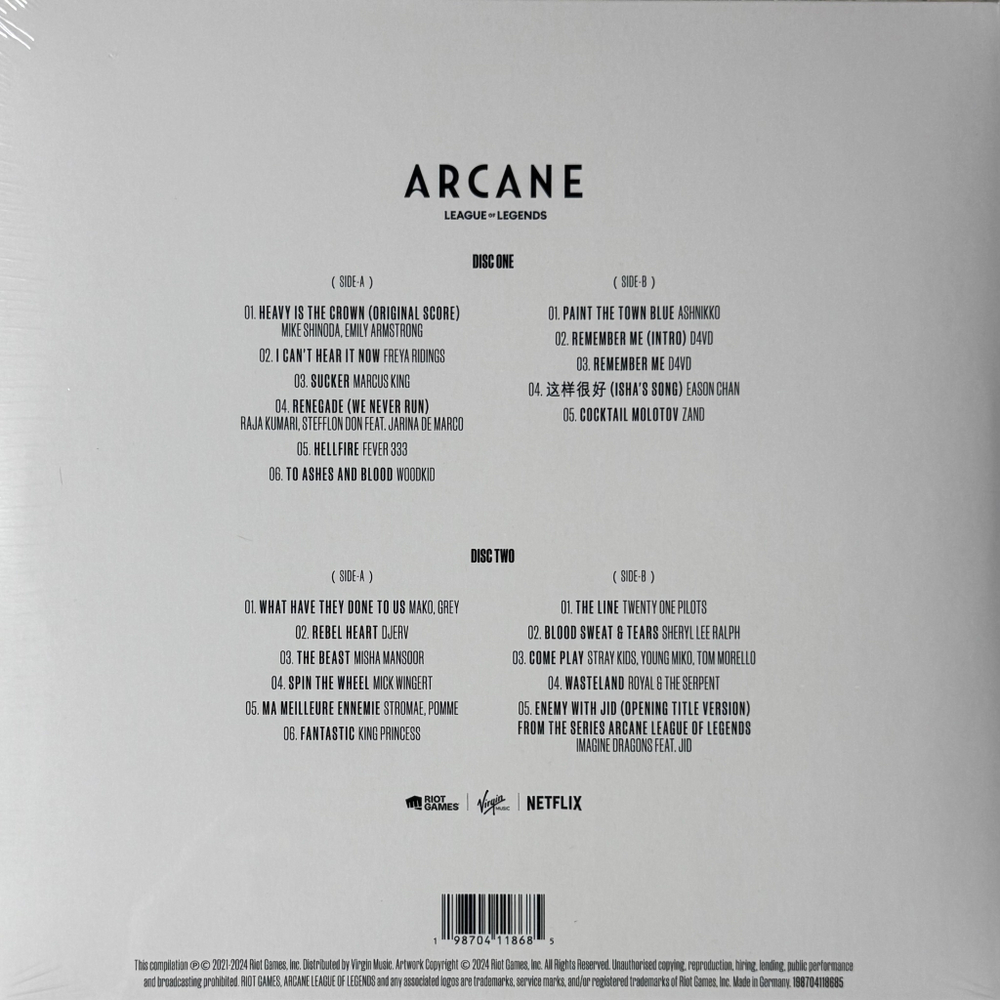 Arcane League of Legends - Season Two Soundtrack 2LP (Германия 2024г.)