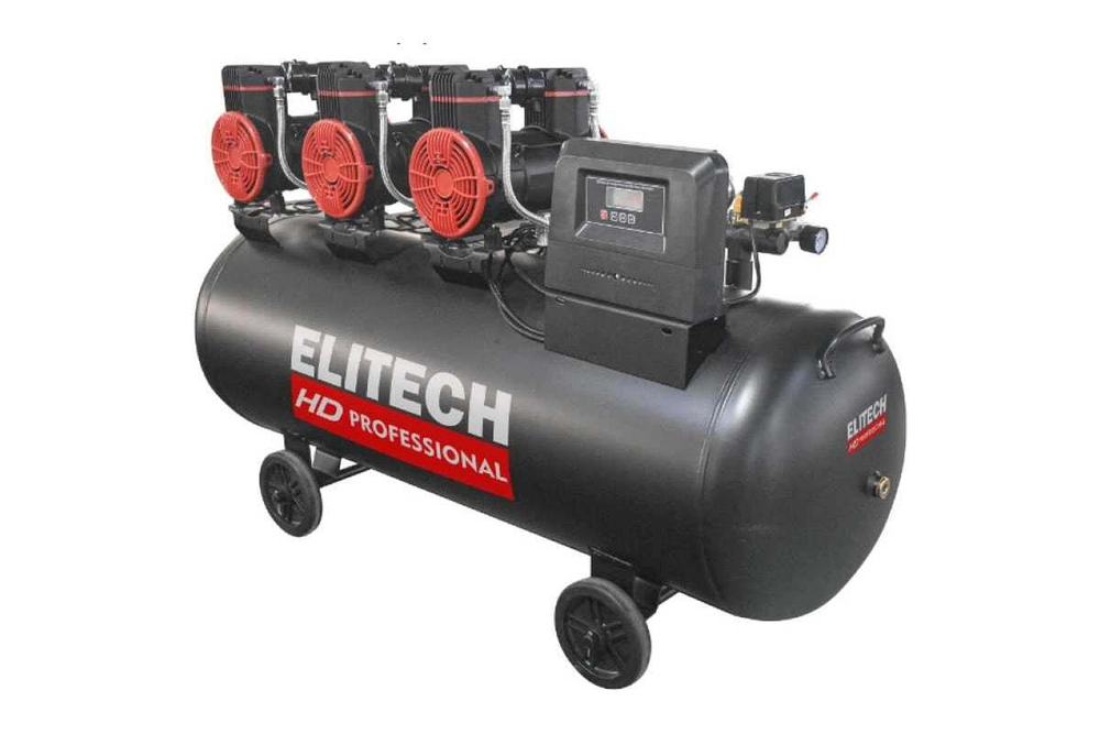 Безмасляный малошумный компрессор Elitech ACF 900-200S HD 206466