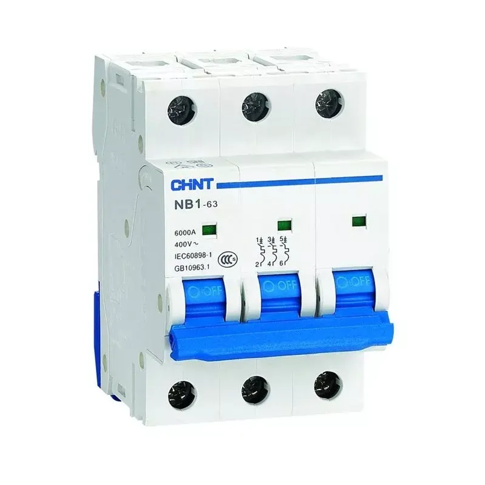 CHINT Авт. выкл. NB1-63 3P 20A 6кА х-ка C (R) 179702 Chint