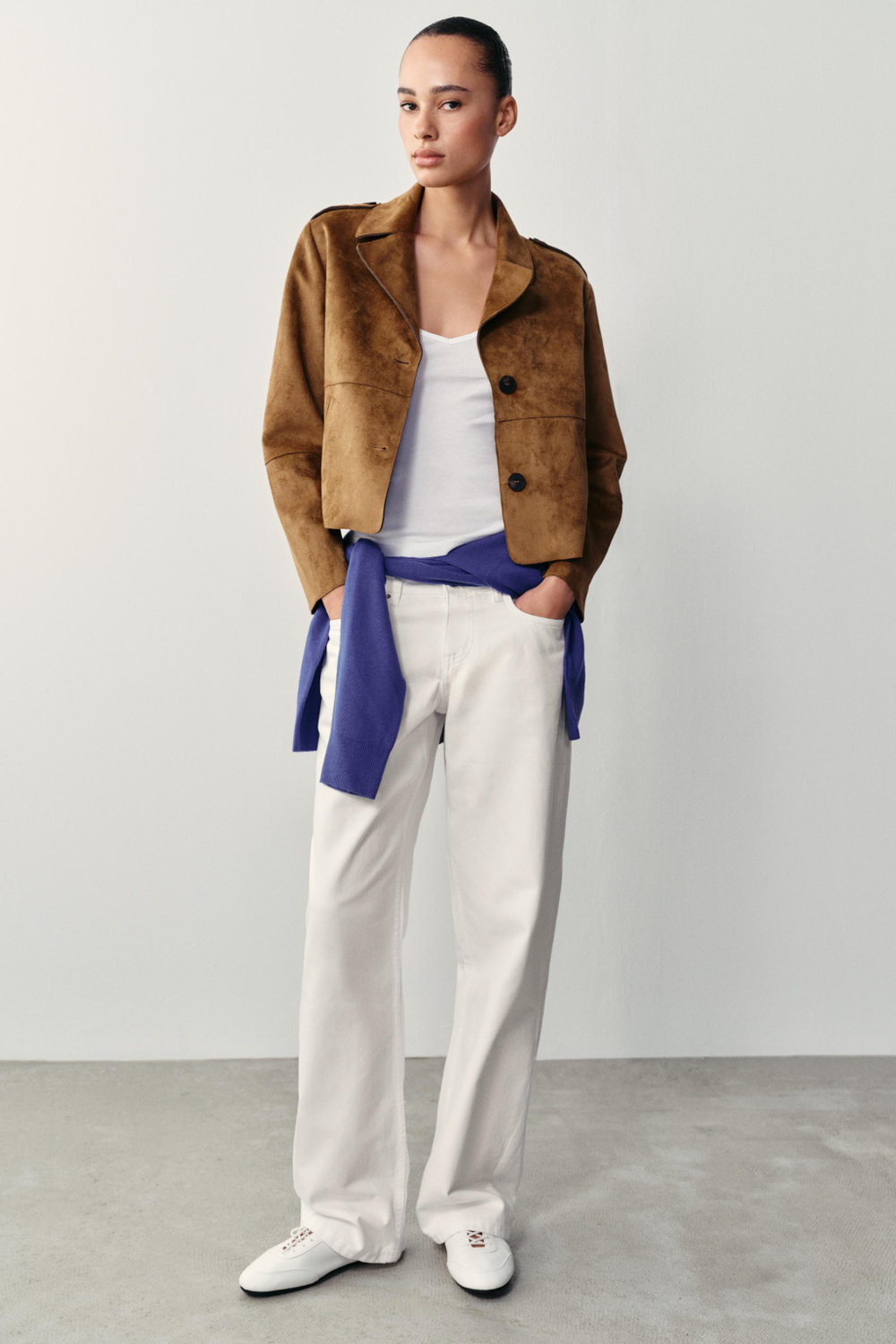 КУРТКА ИЗ ИСКУССТВЕННОЙ ЗАМШИ — ZARA
