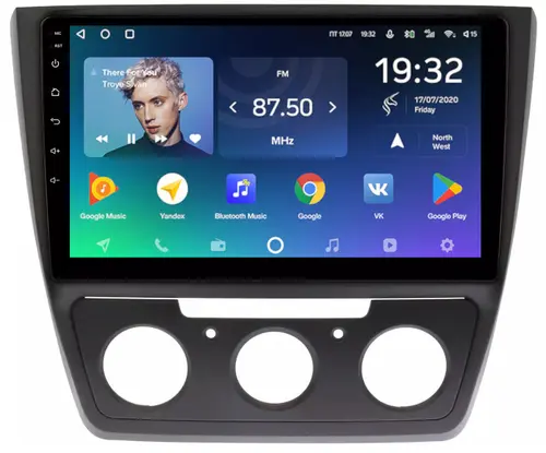 Магнитола для Skoda Yeti 2009-2018 (кондиционер) - Teyes CC2 PLUS монитор 10.1" QLED, Android 10, Быстрая, SIM-слот