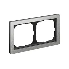 Рамка металлическая на 2 поста Systeme Electric ArtGallery Pure Алюминий GAL312102