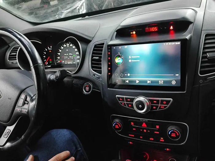 Магнитола для KIA Sorento 2012-2016 (климат на ШГУ) - Kuberg QLed+2K, Android 13, Быстрейшая, CarPlay, 4G SIM-слот