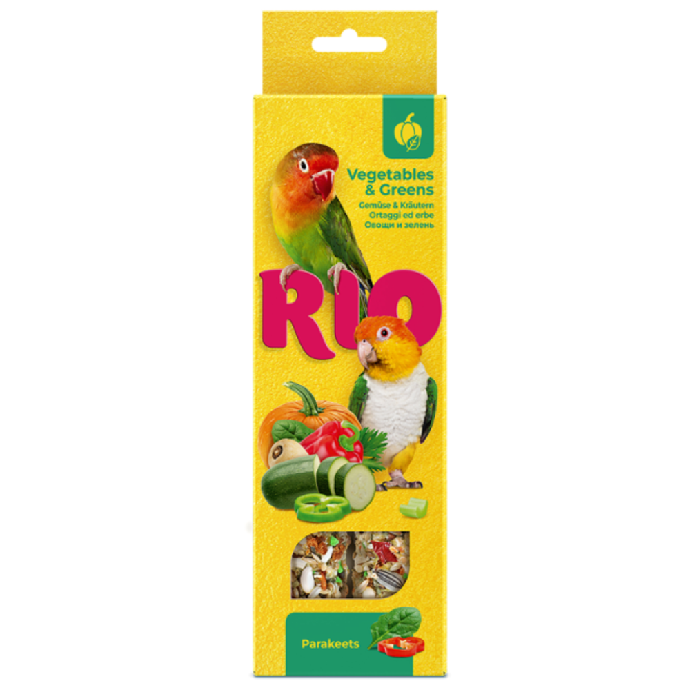 Палочки RIO для средних попугаев с овощами и зеленью, коробка - 2*75 гp
