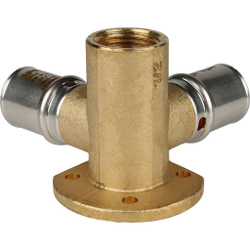 Тройник настенный с креплением   1/2"х20