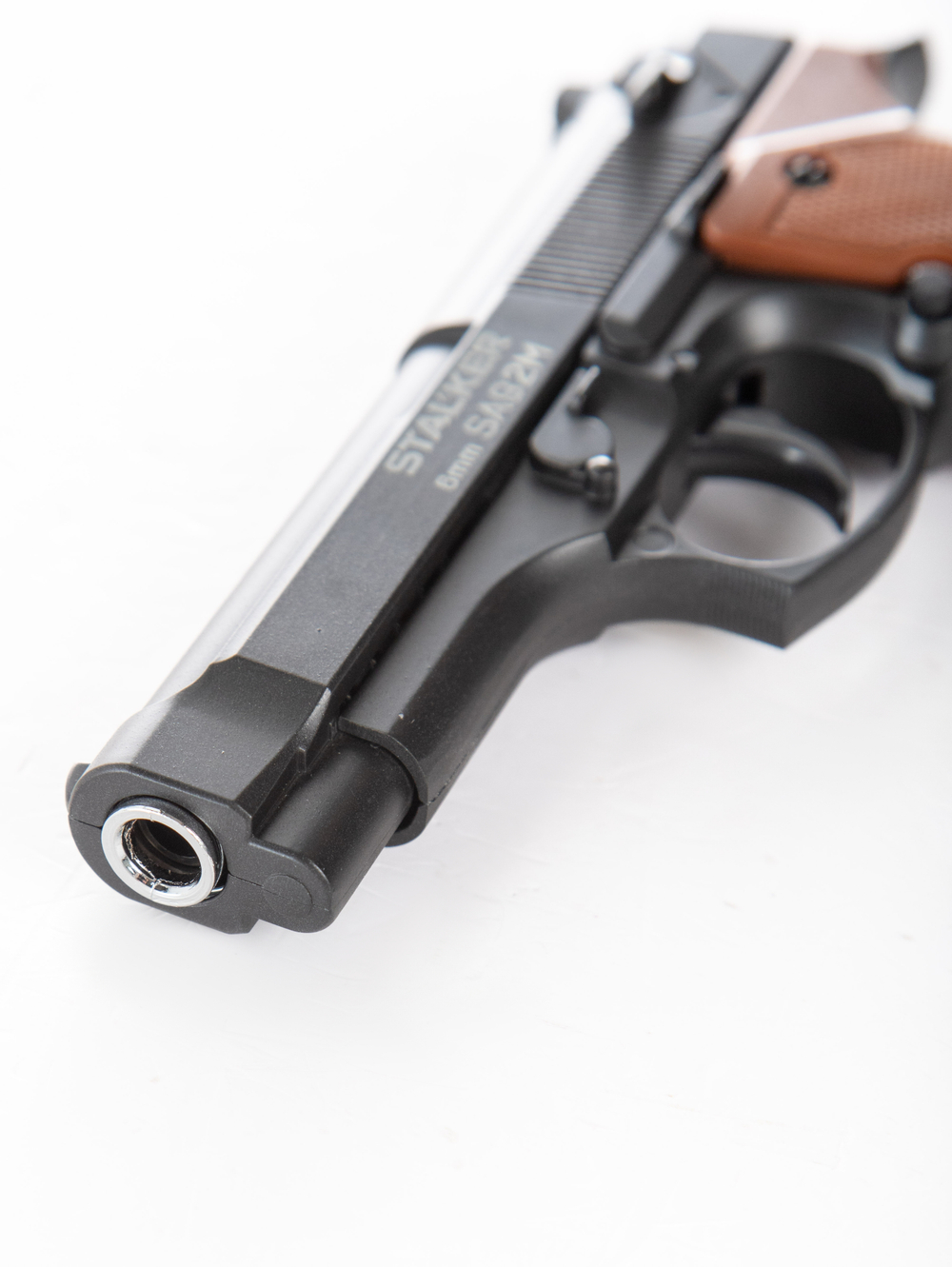 Пистолет пневм. Stalker SA92M Spring (аналог Beretta 92), к.6мм,мет.корп. маг.8шар,