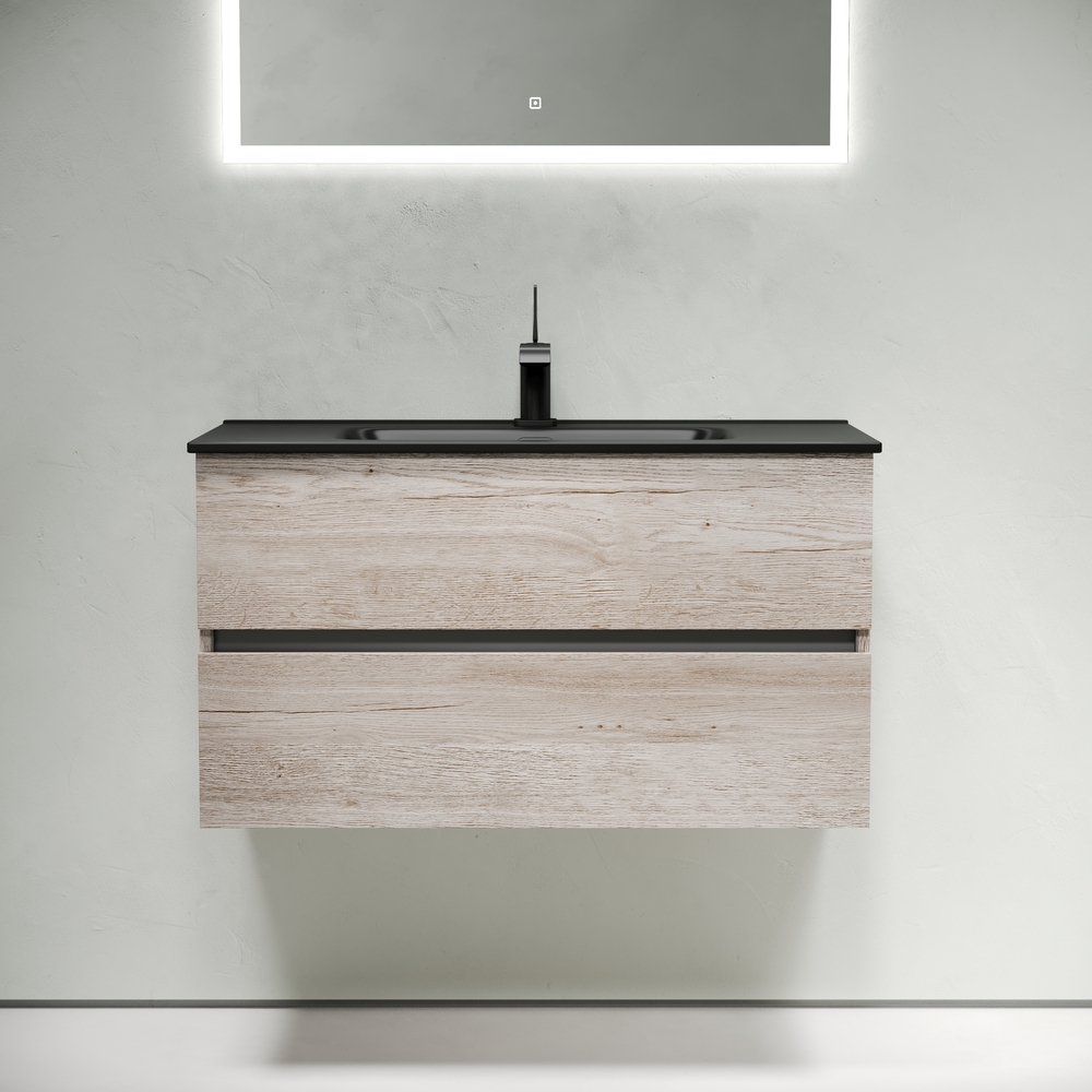 Тумба подвесная под раковину Sancos Urban, дуб галифакс натуральный 890х450х550, арт. UR90EG