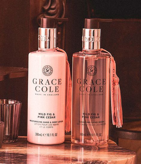 Дикий инжир и розовый кедр, подарочный набор для рук (мыло и лосьон), Grace Cole