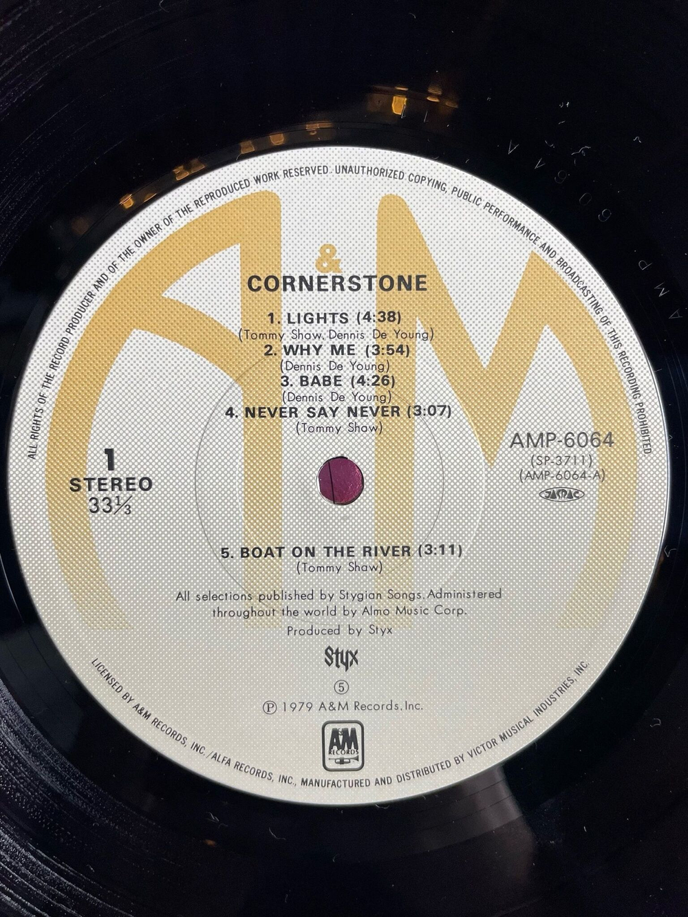 Винтажная виниловая пластинка LP Styx Cornerstone (Japan 1979) (Obi)