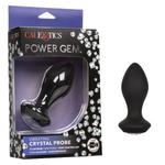 Черная анальная вибропробка 10,75см с кристаллом California Exotic Novelties Power Gem Vibrating Crystal Probe SE-0385-15-3
