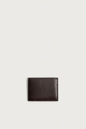 ZARA КОЖАНЫЙ КОШЕЛЕК, КОРИЧНЕВЫЙ