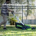 Cамоходная аккумуляторная газонокосилка Greenworks GD60LM61 Twin Force, 60v, 61 см, (2519107UB), с аккумулятором 4 А·ч и зарядным устройством